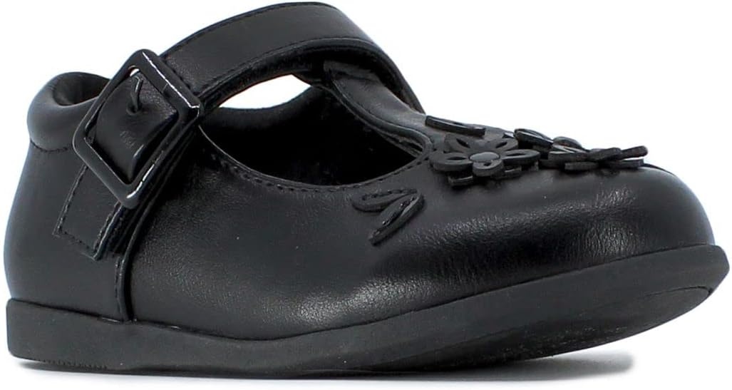 image:imageLONDON FOG Girls School Uniform Shoe Youth and Toddler Sizes Mary Jane and Ballet Flat StylesBlack Flowers