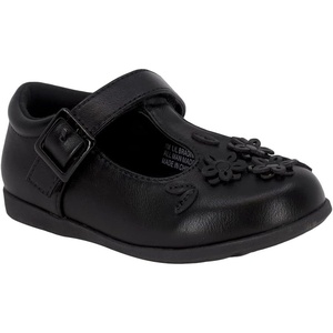 LONDON FOG Girls School Uniform Shoe Youth and Toddler Sizes Mary Jane and Ballet Flat Styles(Black Flowers)