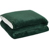 London Fog Corduroy Green 50×70 Throw, Textured Solid Color, Adult Bedding, Oeko-TEX Certified