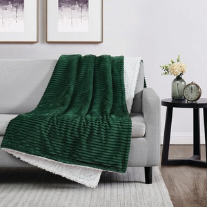 London Fog Corduroy Green 50×70 Throw, Textured Solid Color, Adult Bedding, Oeko-TEX Certified